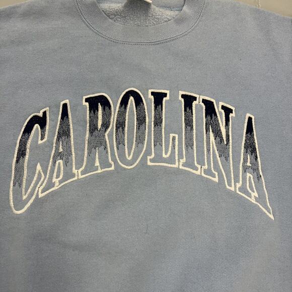 Vintage 90s University of North Carolina UNC Blue Sweatshirt - Picture 2 of 3